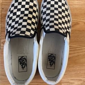 Vans Black and White Checkered Slip-Ons